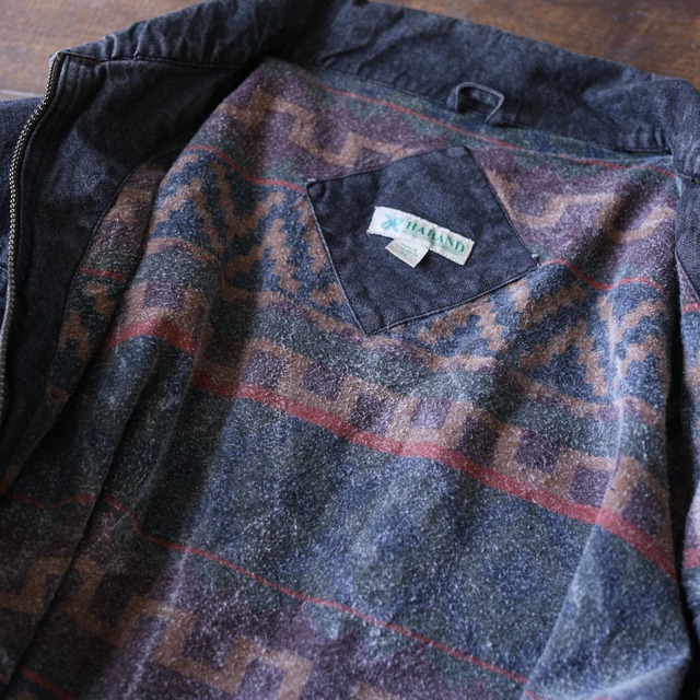 XXX over silhouette good fade black denim jacket