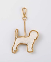 幸せをよぶ　ザリ刺繡チャーム　犬5種　ダックスフント／シュナウザー／イタリアングレーハウンド／ビーグル／ハスキー