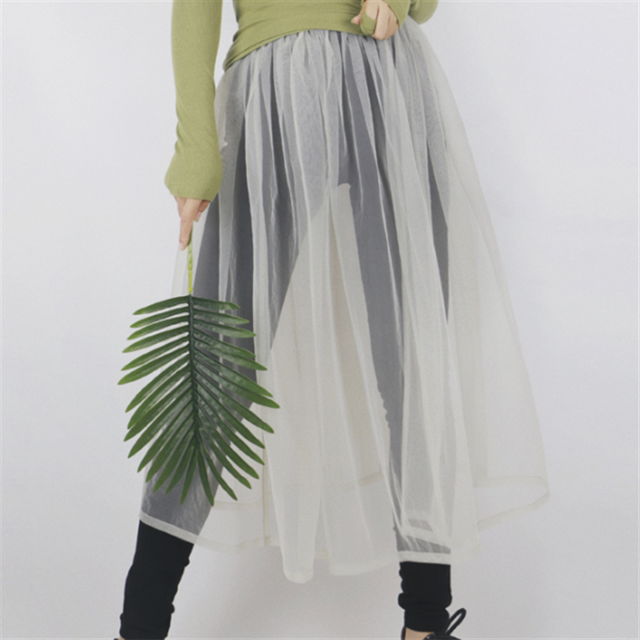 【Tea Tree】シアーロングスカート　3color　10353