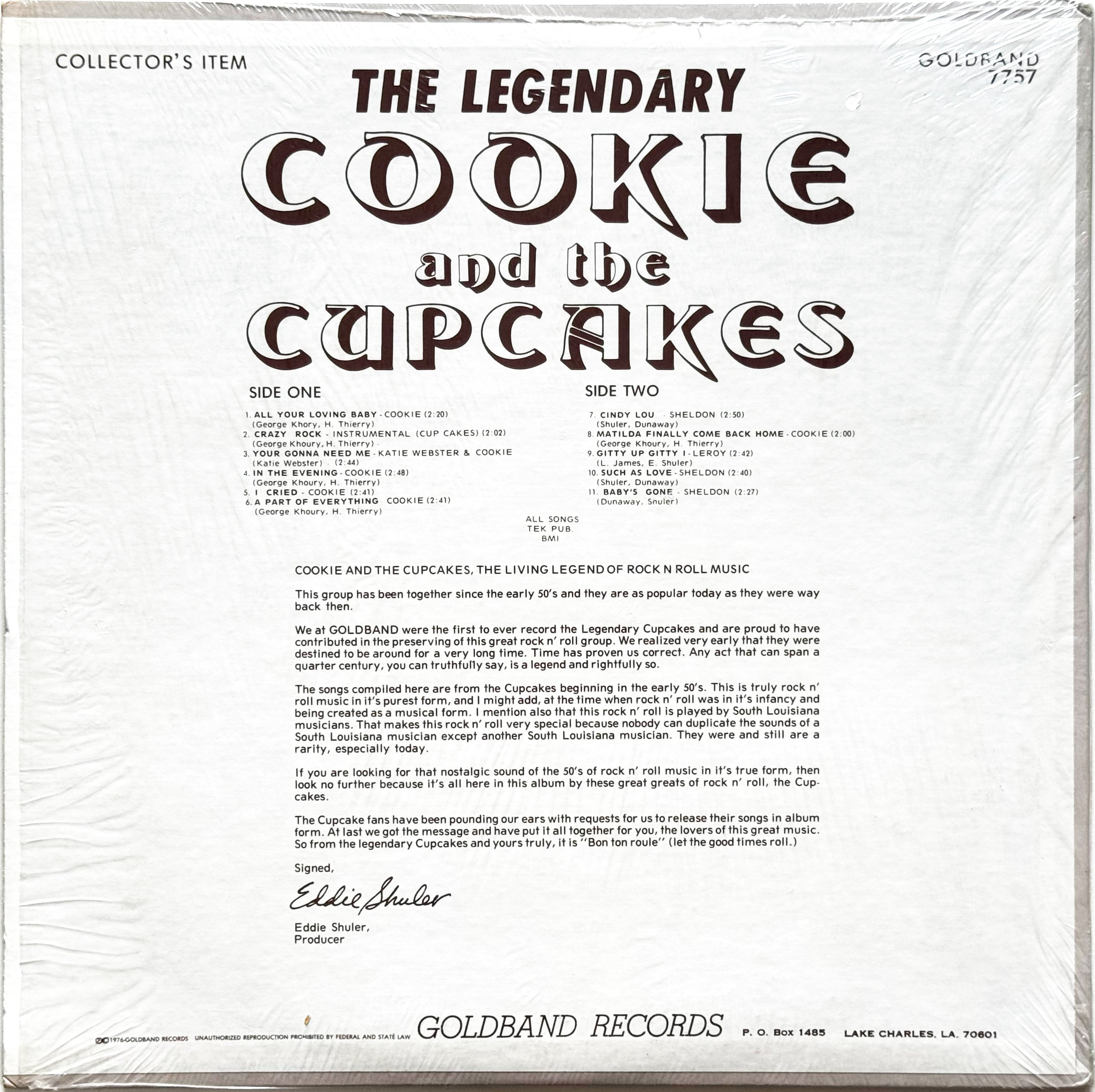 The Legendary Cookie And The Cupcakes / Cookie And The Cupcakes