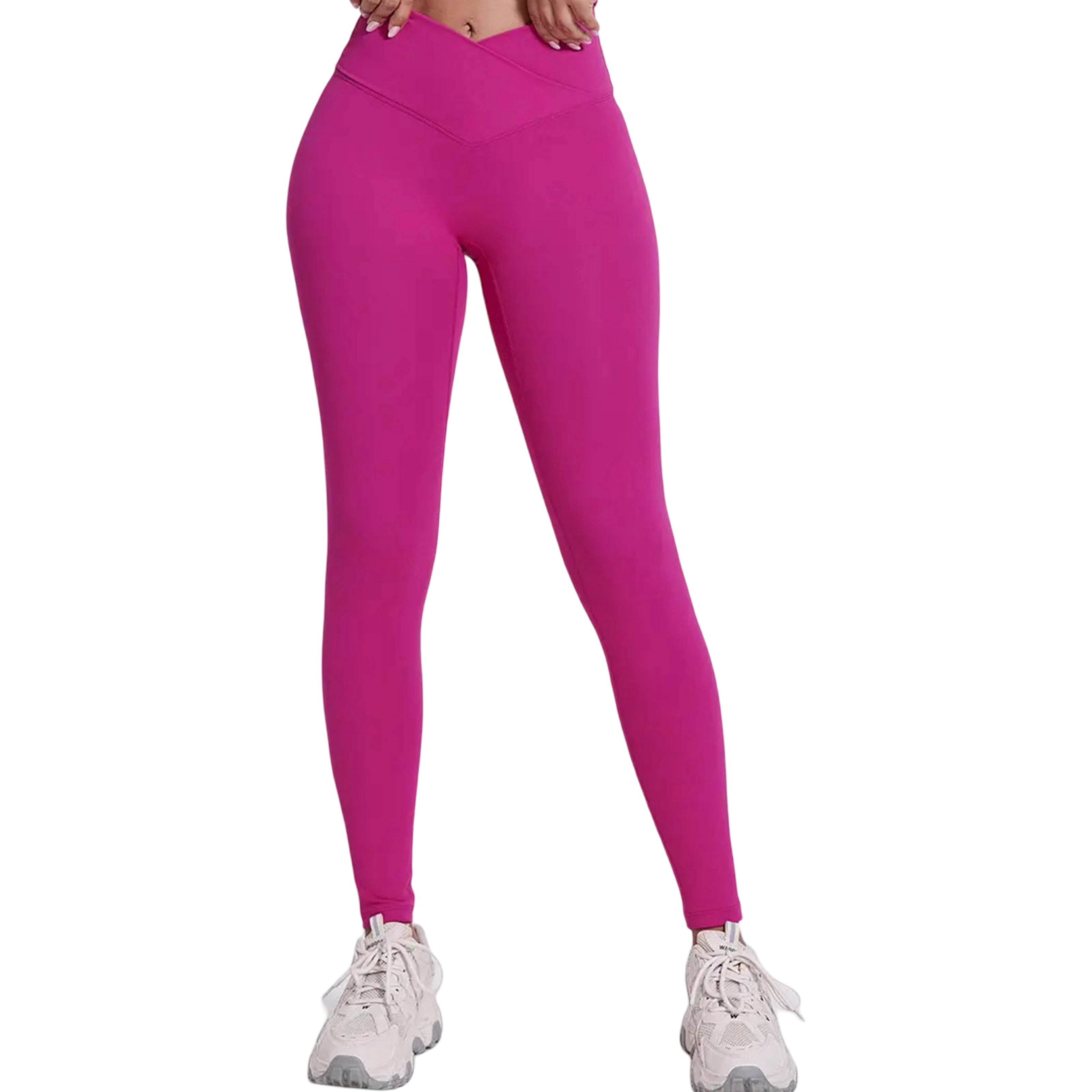 ピンク ハイウエスト レギンス ハイウエストクロスレギンス ピンク | Be yourself