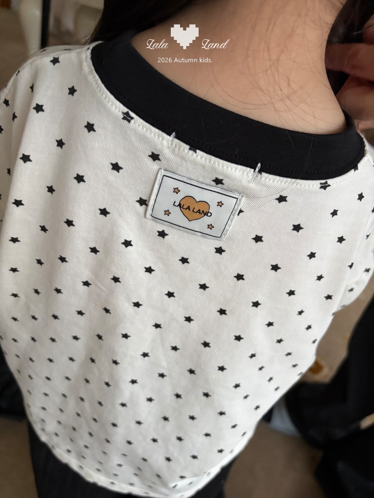 韓国子供服 / LALALAND / 26Autumn / ミックス スター Tシャツ / 秋服 / キッズ *XS~XL*