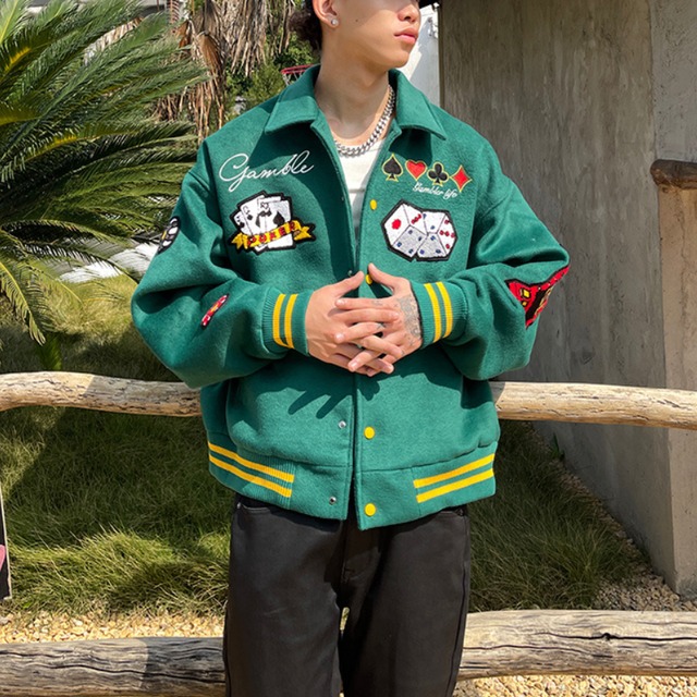 【DRIP1465】South Towel Embroidered Wool Jacket