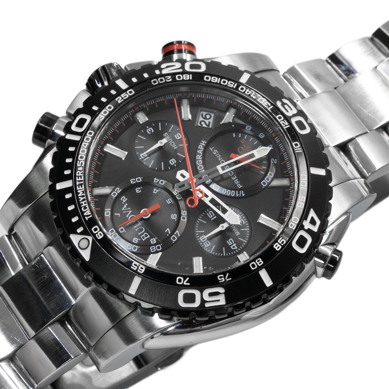 送料無料 ブローバ 腕時計 メンズ プレシジョニスト 98B212 黒 白 1