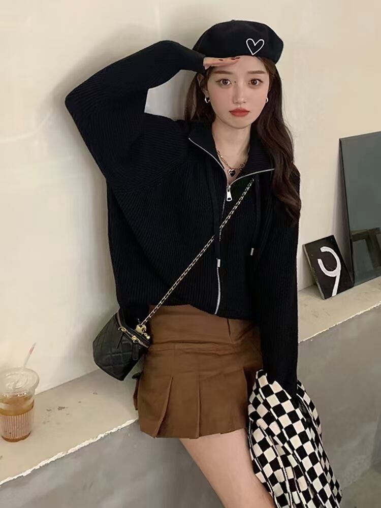 ジップリブニット　AJ12541-804