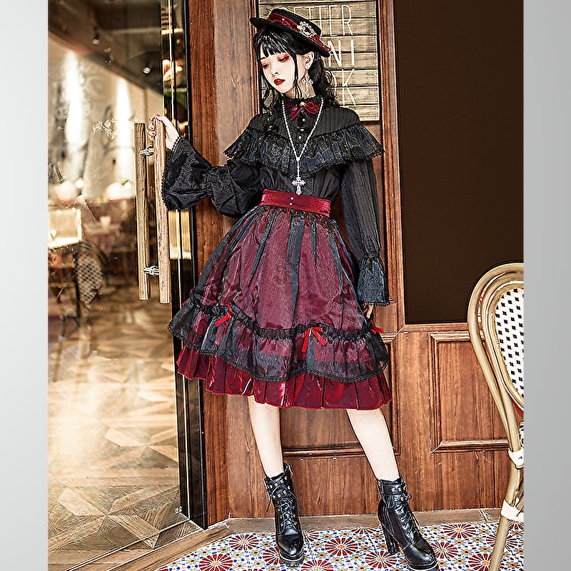 ハロウィン コスプレ 衣装 ゴスロリ ドレス かわいい 黒 ディズニー ユニバ