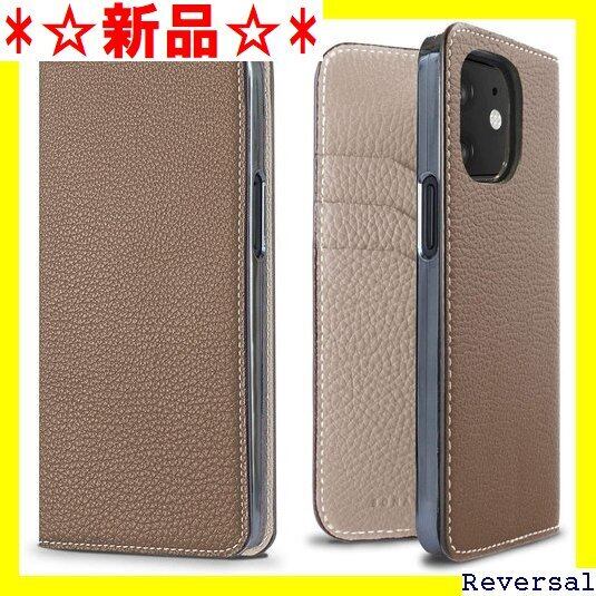 美品】ボナベンチュラ iPhone12mini 手帳型ケース エトープ 【公式通販】