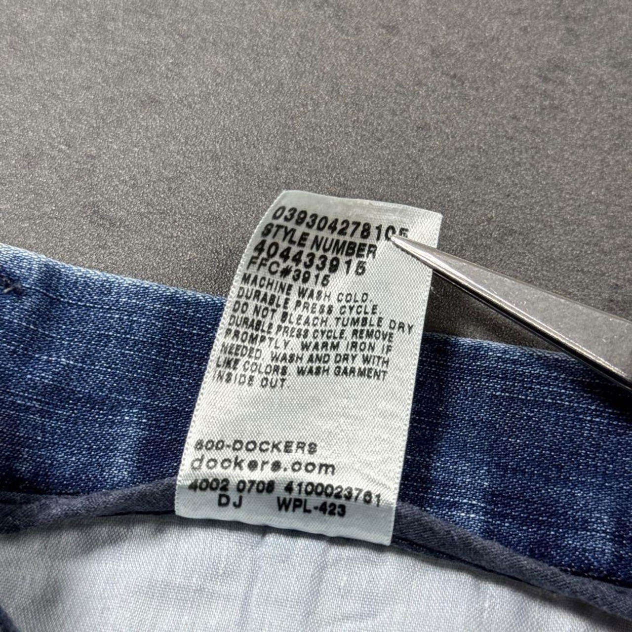 DOCKERS two tuck denim slacks  W34L31 古着 - 10