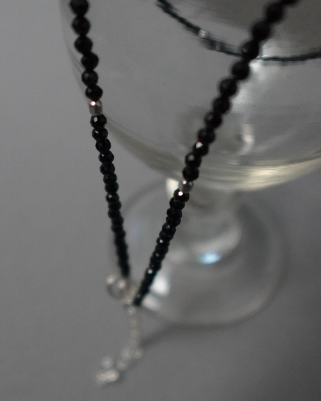 S925 Black Spinel necklace (N242) | onesea