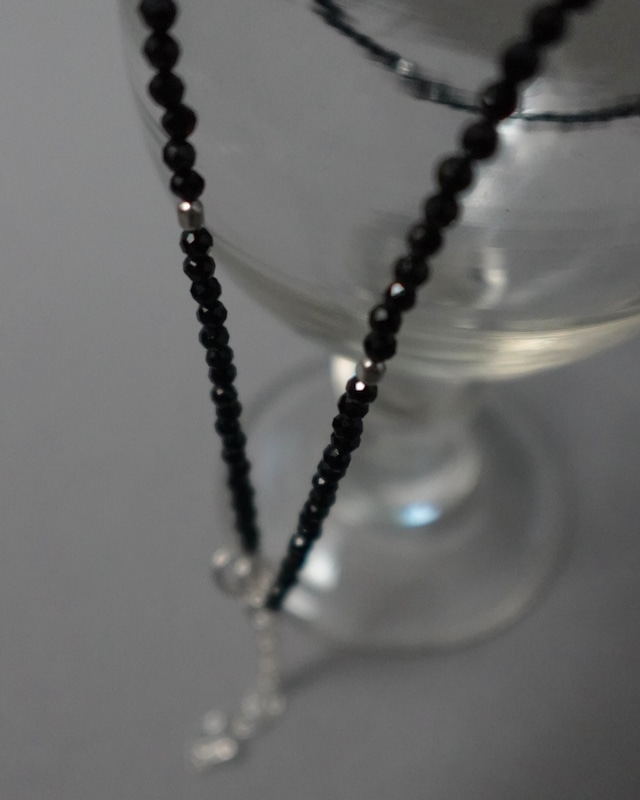 S925 Black Spinel necklace (N242)