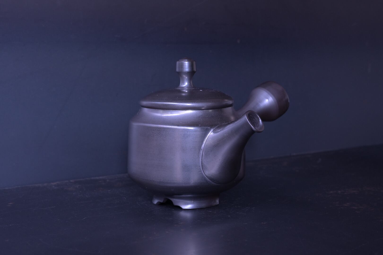 吉川雪堂 朱泥急須 窯変