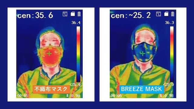 BREEZE MASK "Chill Green" (プリーツタイプ) Lサイズ ※冷感マスク
