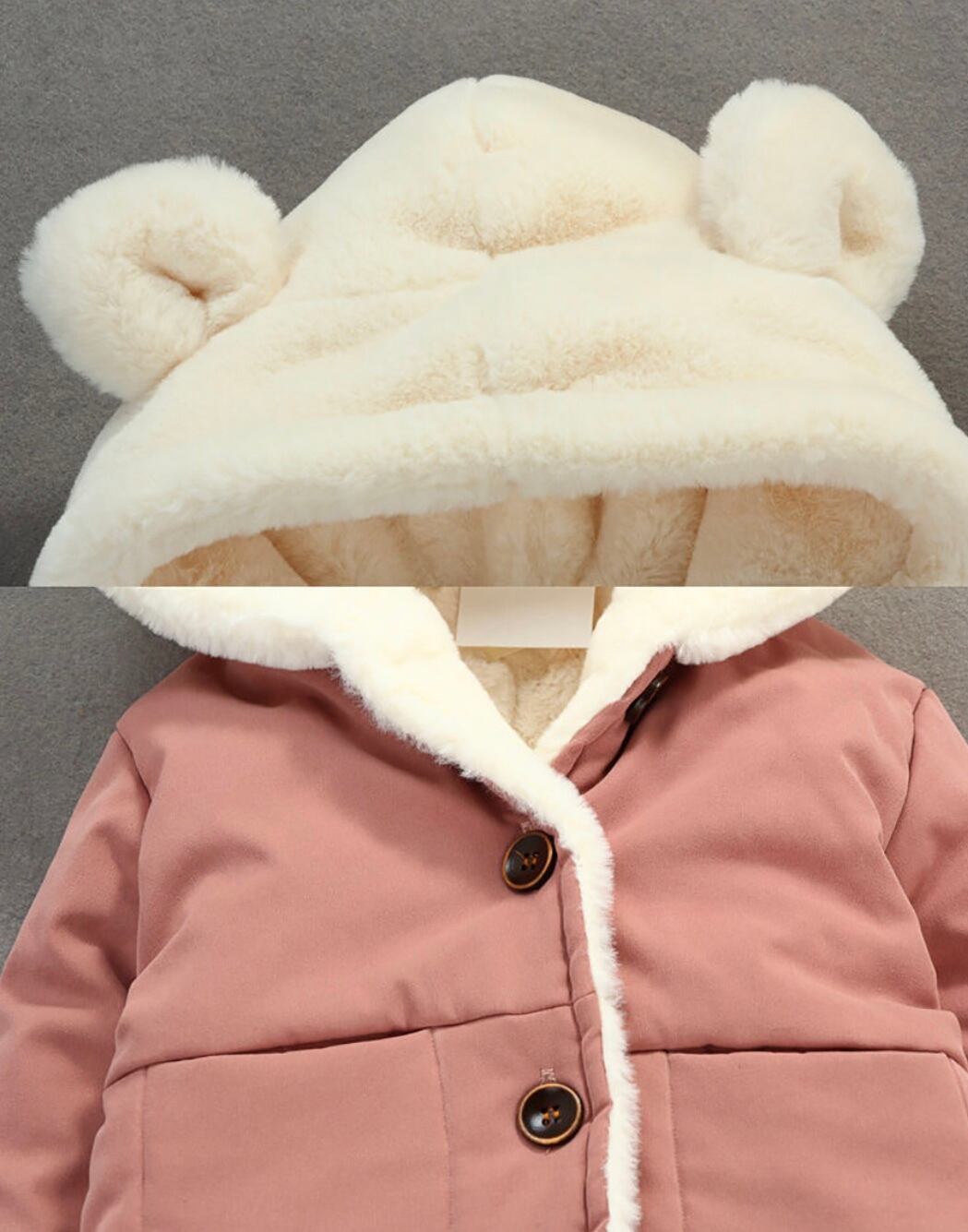 ふわもこベアフードコート》》》》》》》》》》》》くまさん フリース コート ふかふか ベビー キッズ 男の子 女の子 韓国子供服 インポート