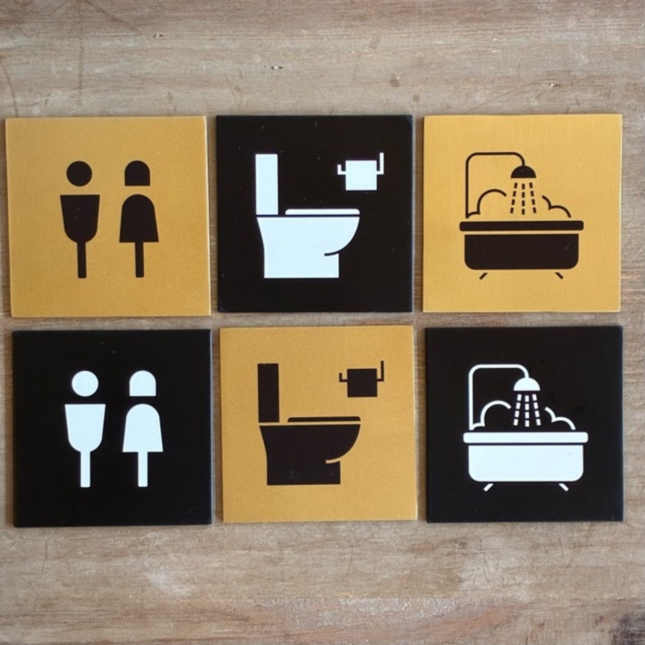India Pictogram sign BATH ROOM 2color　インド　ピクトグラムサイン　バスルーム　全2色　ブラック　アンティークゴールド　サインプレート　標識　看板　アイアン　店舗　ショップ　カフェ　男性　女性