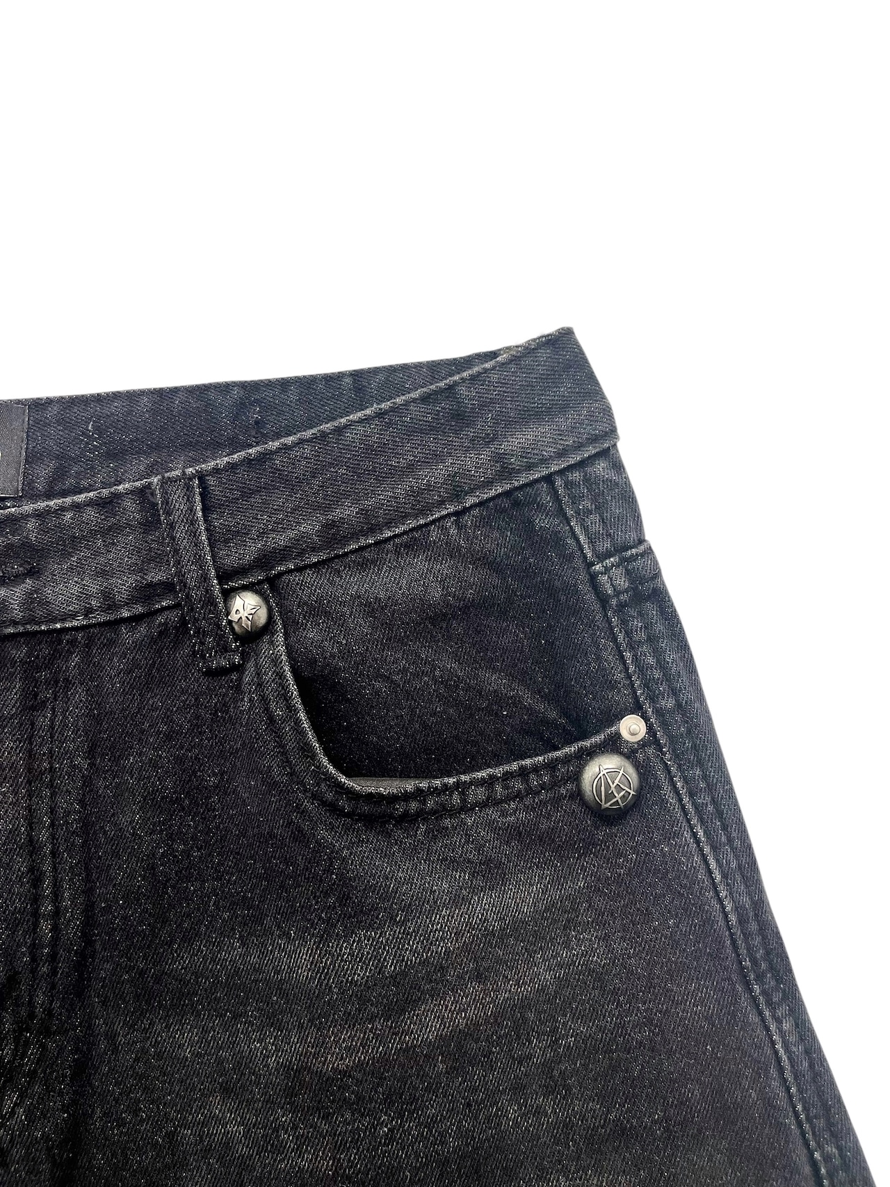 【LOVE KILLER】studs plate denim cargo half pants