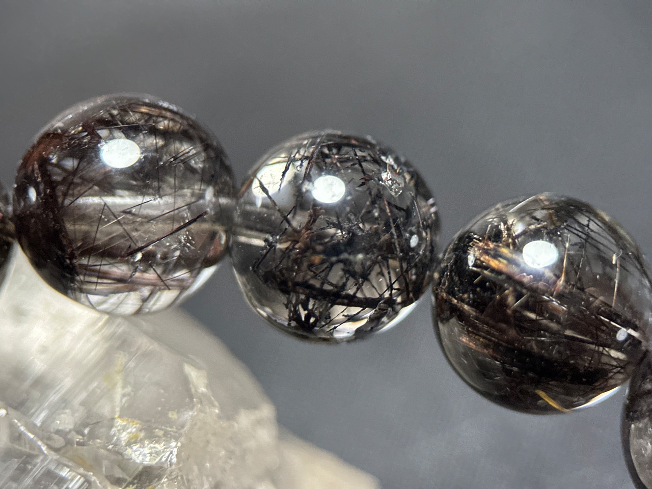 【S】ブラックルチルクォーツブレスレット