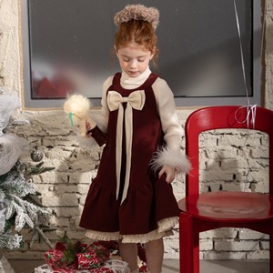 冬リボンデザインラシャワンピース