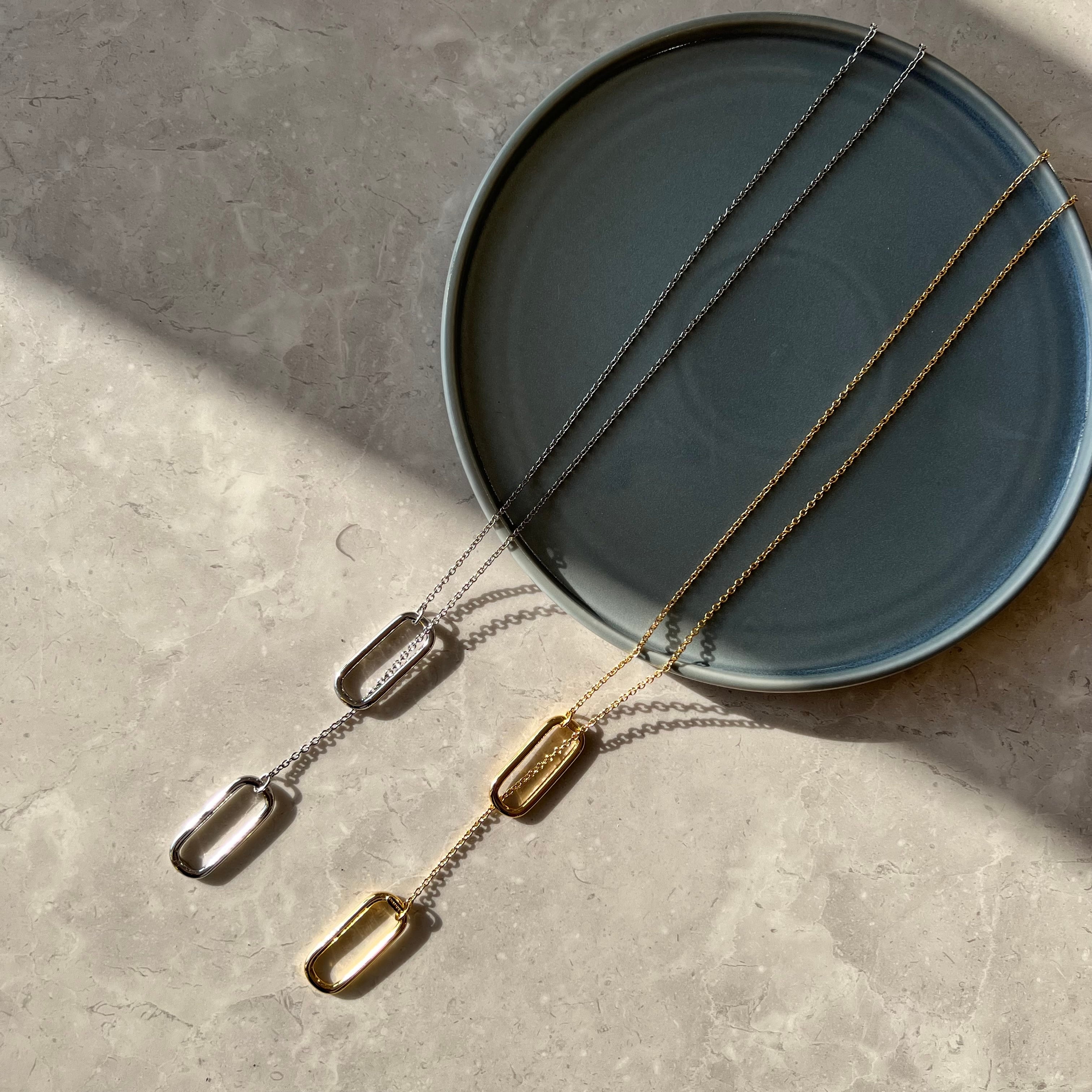 Sea'ds Mara】Plain rectangular necklace | valance 福井｜レディース