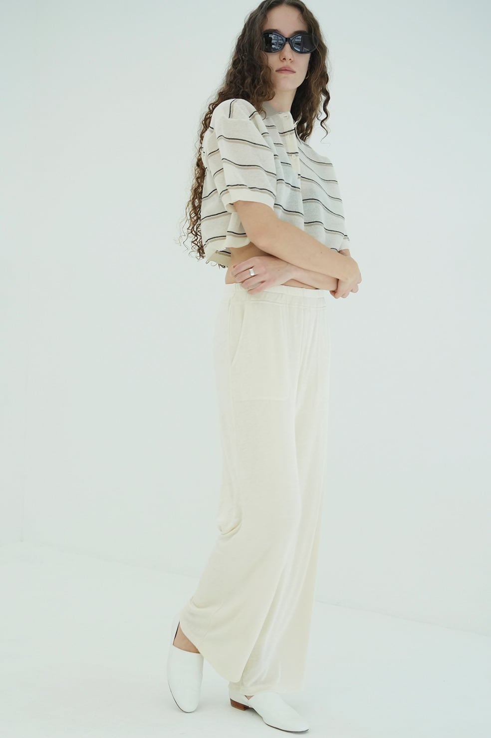 CLANE SPONGY SHEER POLO KNIT TOPS 3色展開 | FLICKA ASHIYA