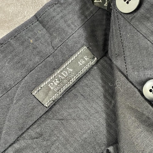 00s old PRADA stripe イタリア製 48 slacks 詳細写真5