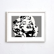 Marilyn Monroe｜永遠のハリウッドアイコンを描くアートポスター｜モダン＆ヴィンテージに映える額縁セット｜国内生産・A2ポスター