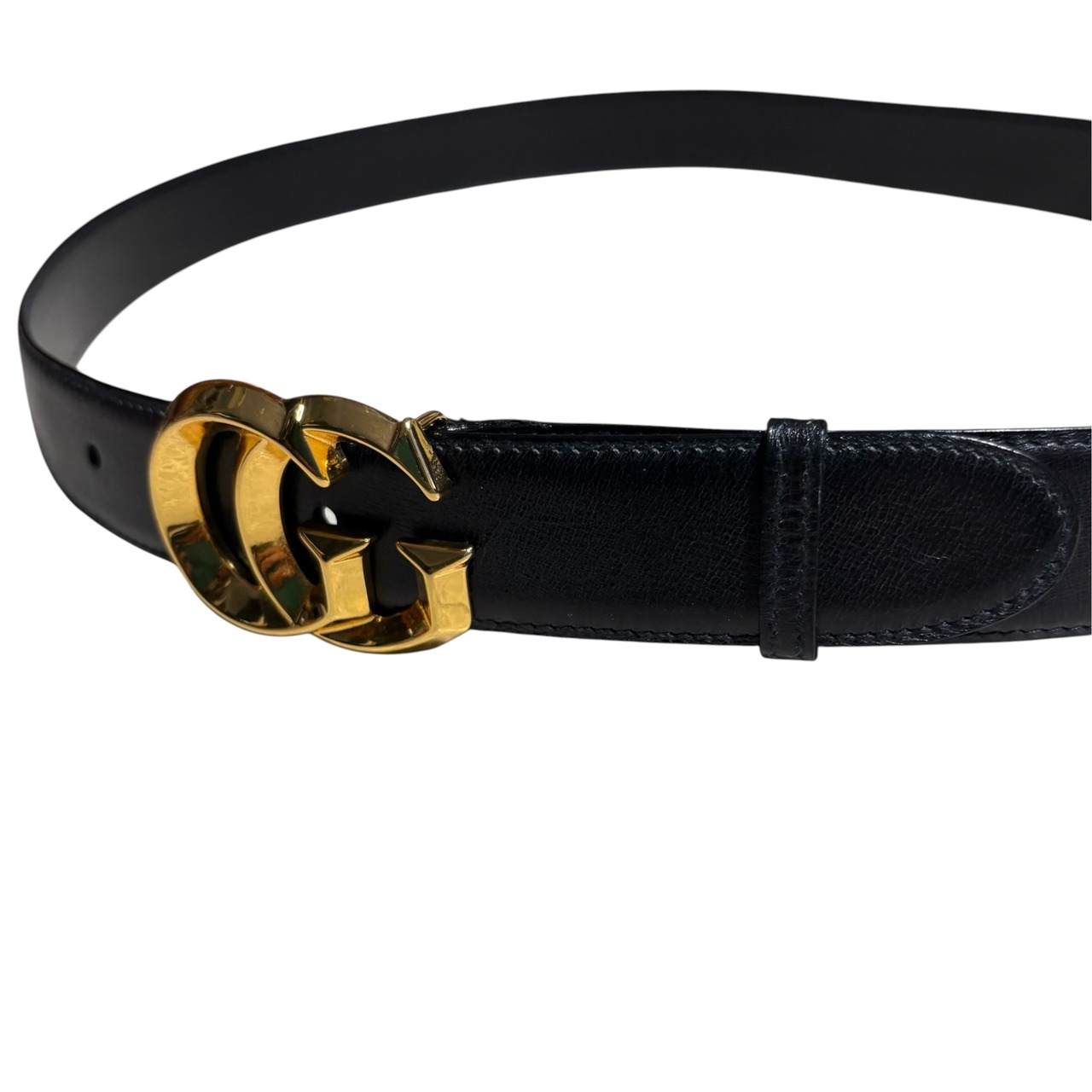 vintage GUCCI black leather belt