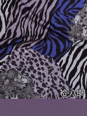 【受注商品】Rumi Rockきもの「レースゼブラ」ブルー　[A639]