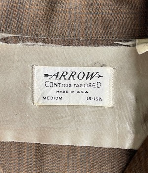 Vintage 50-60s Rayon loop collar shirt -Arrow-