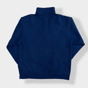 【JERZEES】ボランティア ハーフジップ スウェット プルオーバー SUPER SWEATS ワンポイントロゴ M US古着