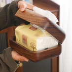 木製 ティッシュボックス ︱ 木目調 木製インテリア 無垢材 パンティッシュケース 卓上収納