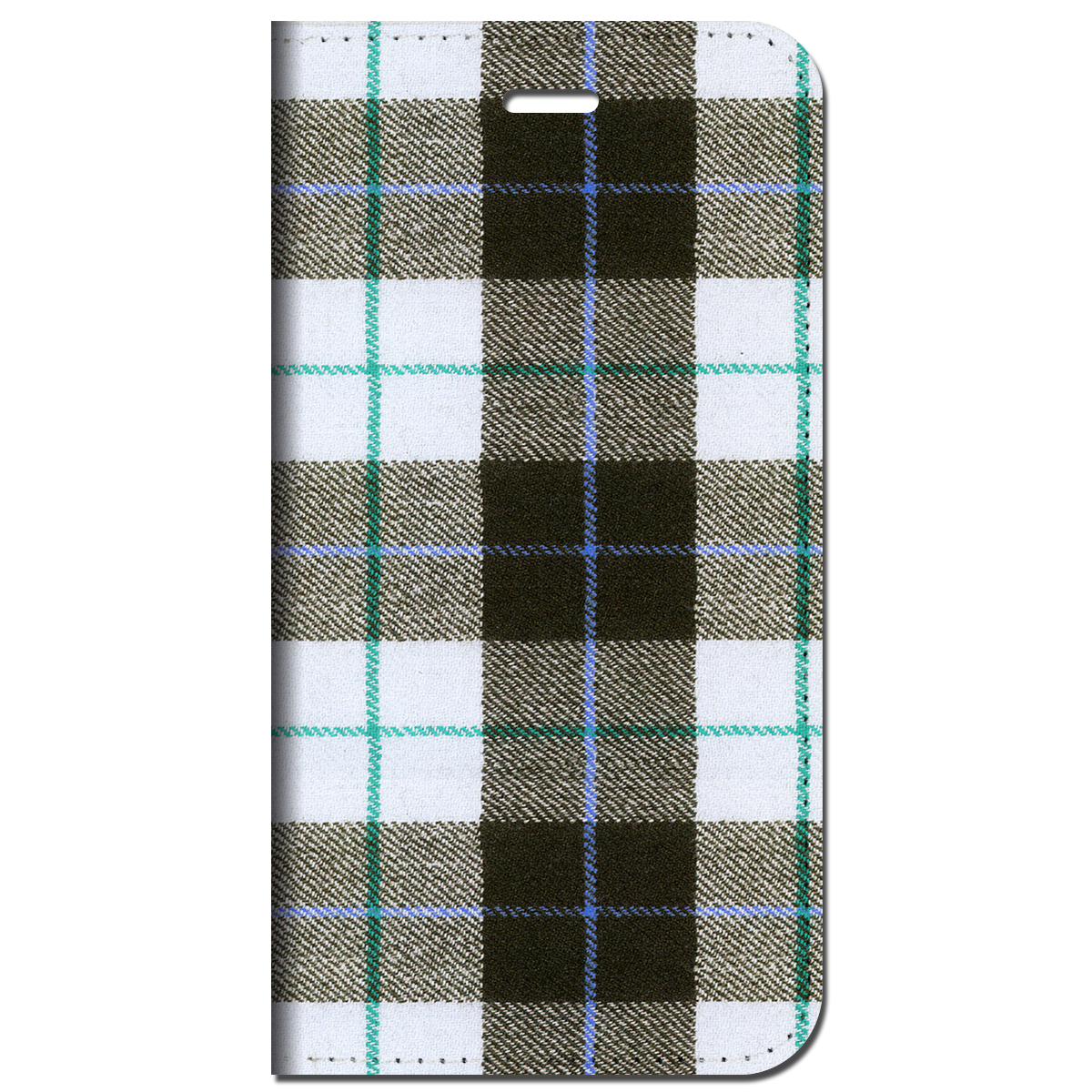 iPhone対応 スマホ 手帳型ケース タータンC02-グレイッシュカラー イラスト チェック ボーダー 格子 ライン 【iPhone17 / iPhone16 / iPhone16e / iPhoneSE 他 iPhone各機種対応】 st55
