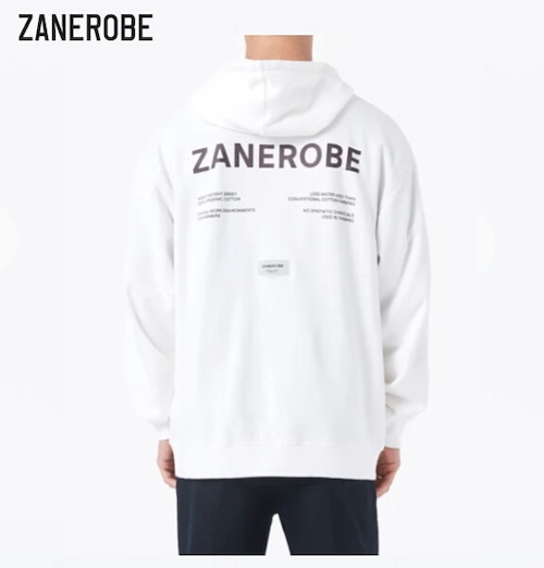 ゼインローブ パーカー プルオーバー スウェット メンズ ZANEROBE Label Orgo Hood Sweat Vintage White ZR402-ARI