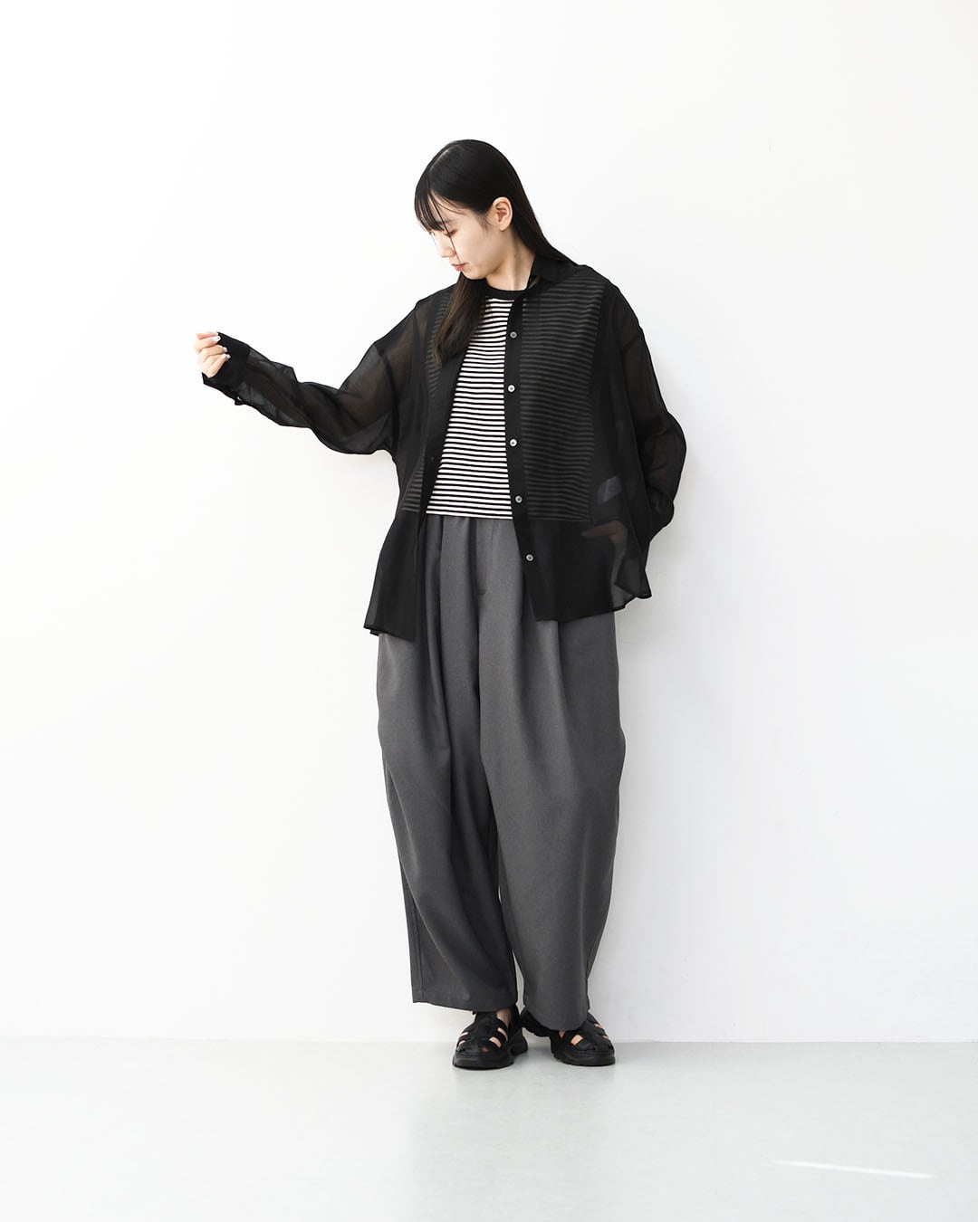 MICA&DEAL [マイカアンドディール] sheer shirt [0126101043] シアー