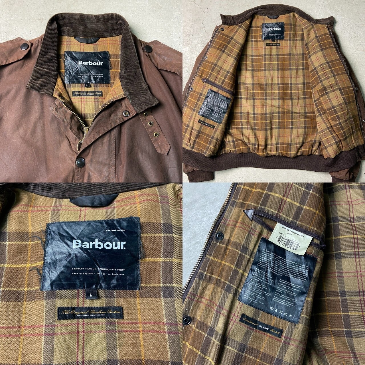02年製 英国製 Barbour FLYER JACKET バブアー フライヤージャケット 
