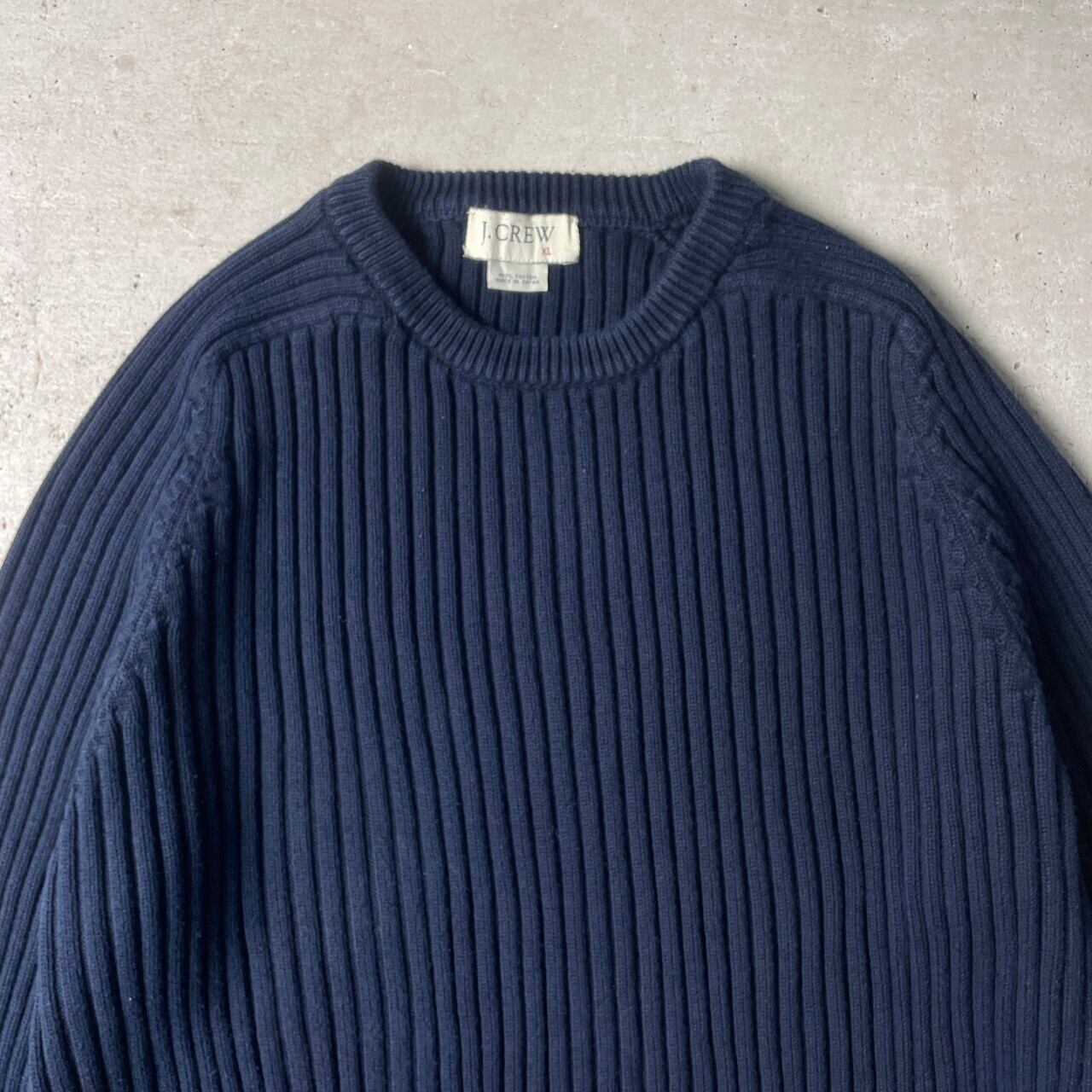 90〜00年代 日本製 J.CREW Jクルー コットンニットセーター リブニット 