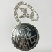 Vintage 925 Silver Mayan Warrior Overlay Pendant Top With Chain Made In Mexico