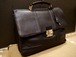 美品18万◆LANVIN ランバン メンズ A4対応ビジネス可 レザー ブリーフケース トート バッグ 黒◆スタイリッシュな印象のファーストライン♪