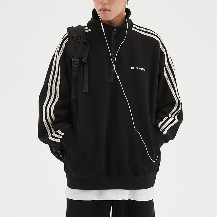 ★SIDE CONTRAST STITCH STAND COLLAR SPORTS JACKET　　　A0526