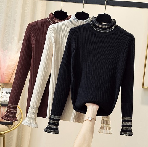 【大きいサイズXL-4XL】ファッションセーター♪ブラック/アンズ/ブラウン3色展開◆#scfmic-206867