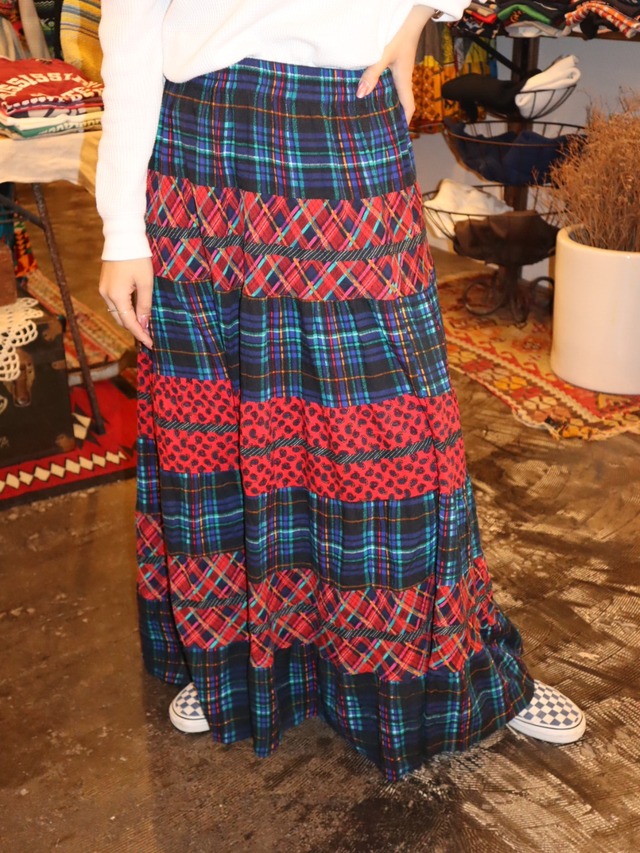 plaid design skirt【6026】