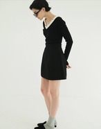 CLANE FRILL V NECK KNIT TOPS