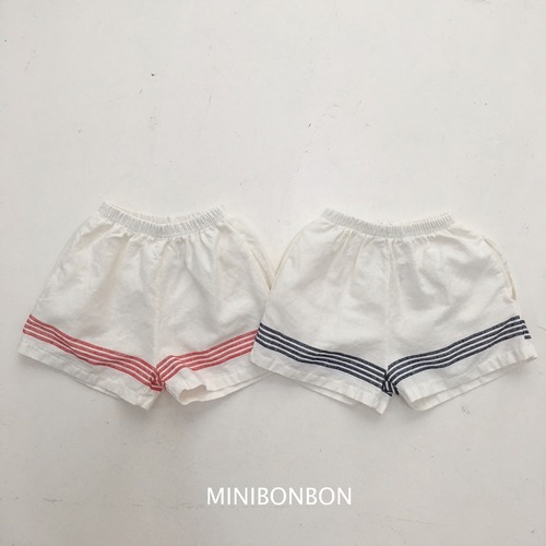 【予約】mini bonbon ラインショートパンツ