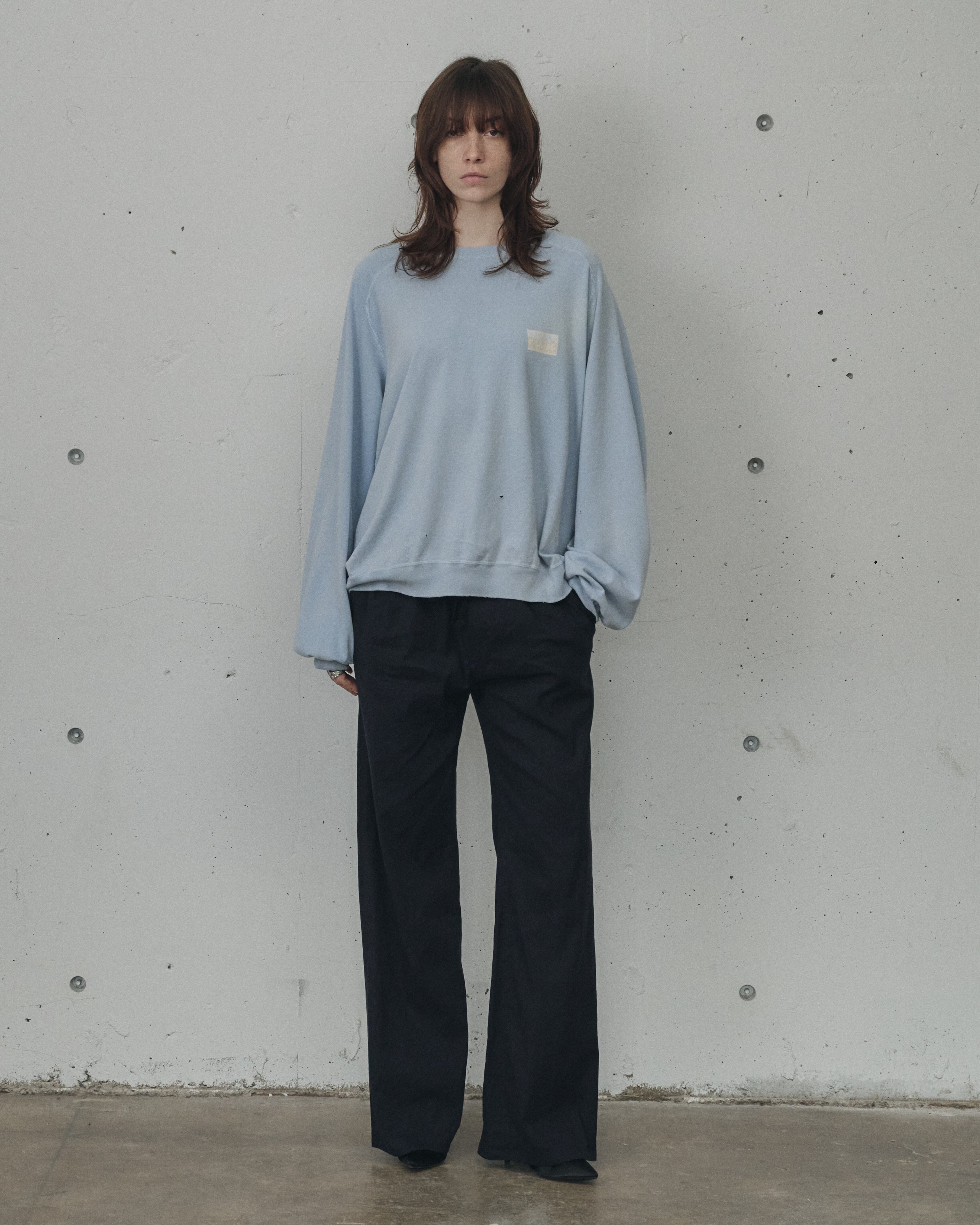 アンセルム LIGHT LOOP SWEAT SHIRT BLACK 2 ANCELLM - LIGHT LOOP 