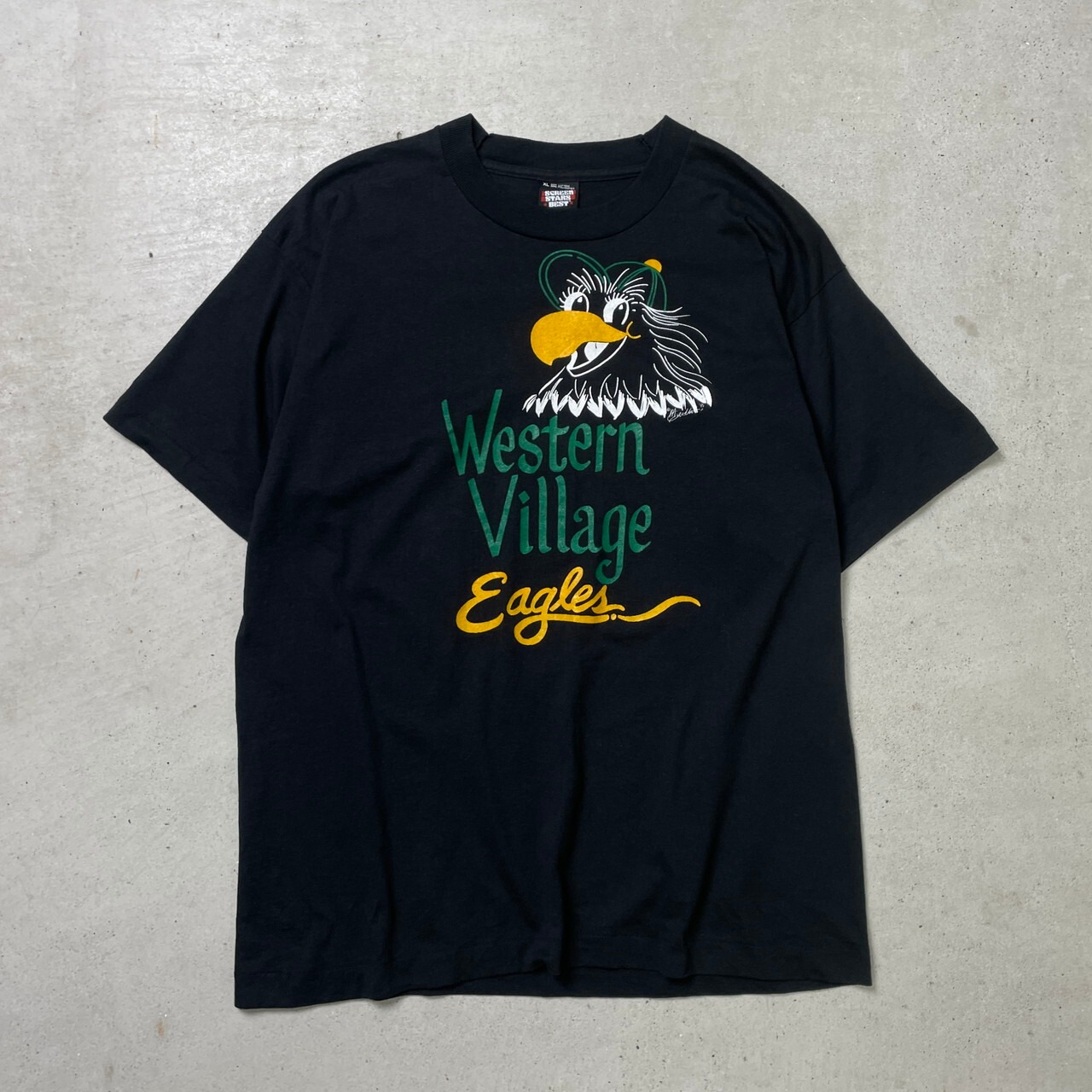 90年代 USA製 Western Village Eagles プリントTシャツ メンズXL 古着 