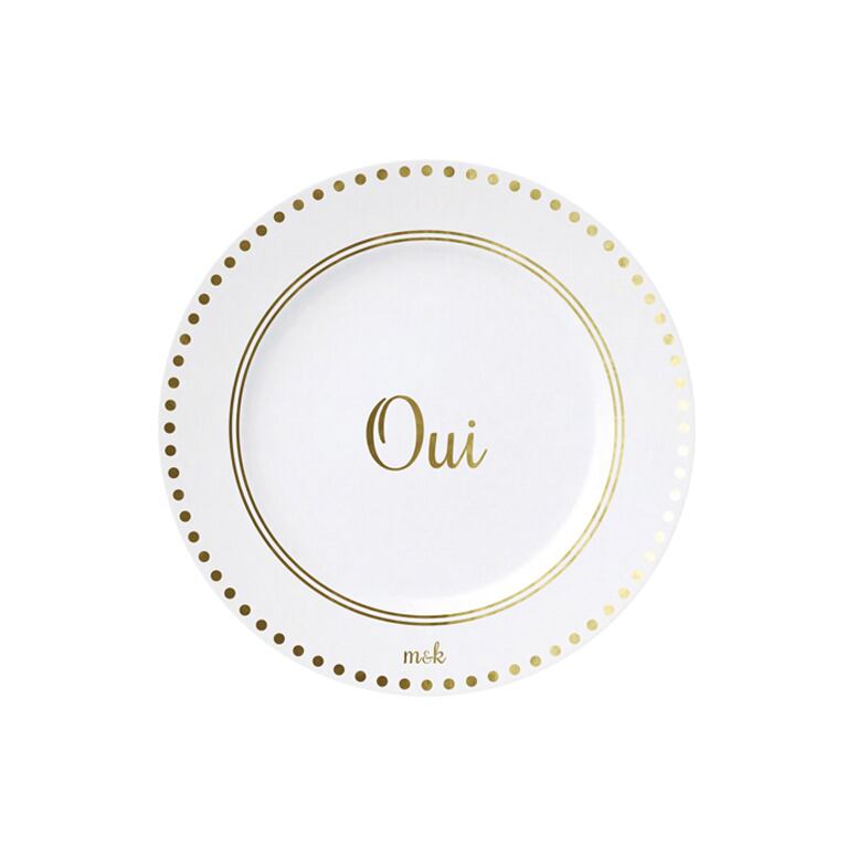 Dots and Oui plate