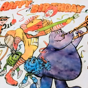 【 McDonald's ( マクドナルド 】『HAPPY BIRTHDAY』Tシャツ 〚アメリカン雑貨 アメトイ〛