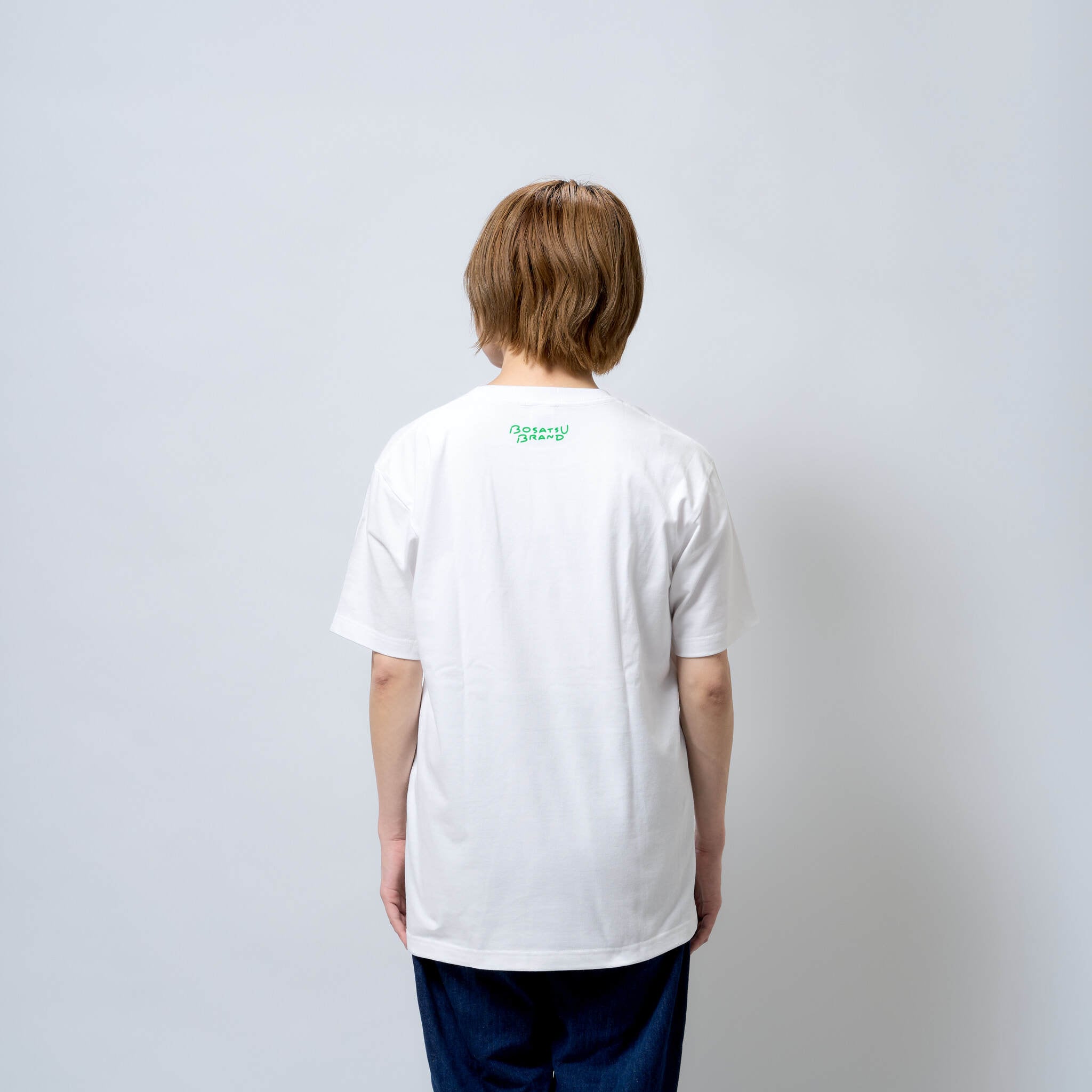 阿修羅 仏像 Tシャツ (プリント) 6.2oz ホワイト/蛍光グリーン