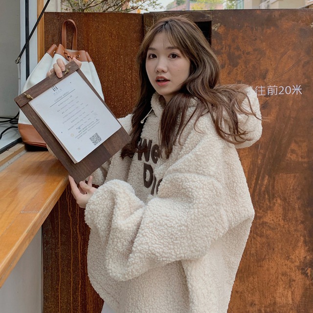 フェイクウールフードスウェット オータムウィンタールーズトップス 秋物 冬物 ファー 試着室29909665381