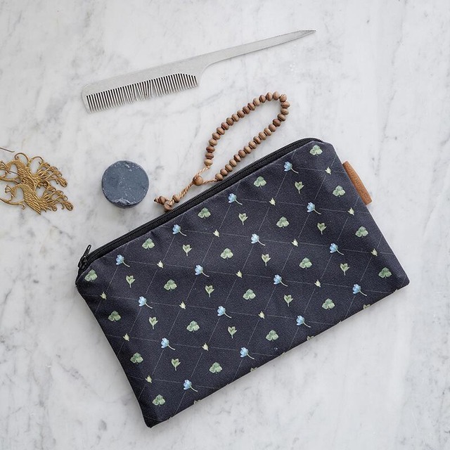 Koustrup Co ポーチ Blue Anemone Pattern アネモネ パターン 北欧ブランド 北欧 おしゃれ 北欧雑貨 モダン アート ボタニカル ハーブ 植物画 ナチュラル ギフト デンマーク Koustrup Co Japan