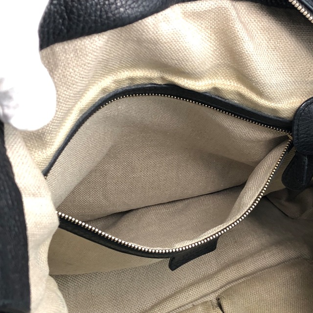 GUCCI グッチ ショルダーバッグ ブラック ロゴ レザー セミショルダーバッグ vintage ヴィンテージ オールド 4wyrtg
